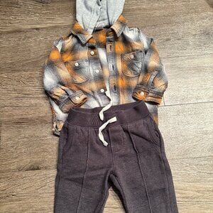 Baby Gap Shacket and Joggers Set Sz 12-18m
